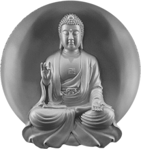 Buddha Figur silber